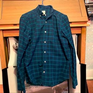 Gap Men’s XS SlimFit Shirt Blue w/ Green Stripes